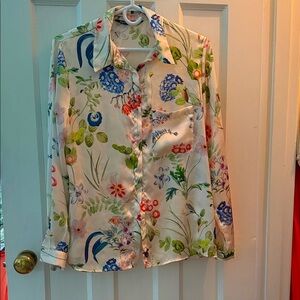 Zara Cream Floral Blouse